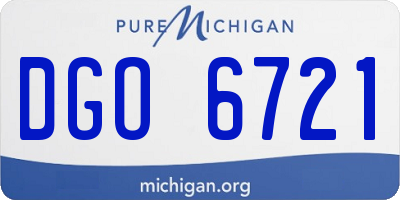 MI license plate DGO6721