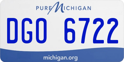 MI license plate DGO6722