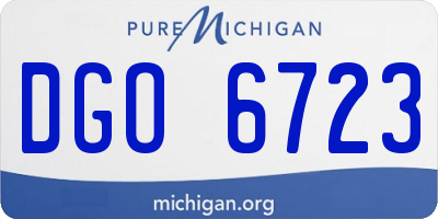 MI license plate DGO6723