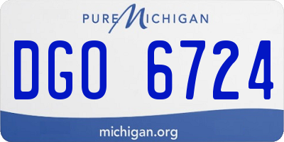 MI license plate DGO6724