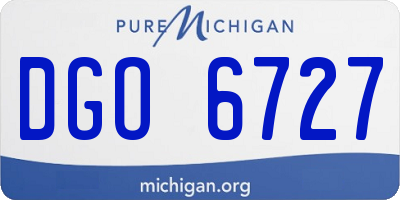 MI license plate DGO6727