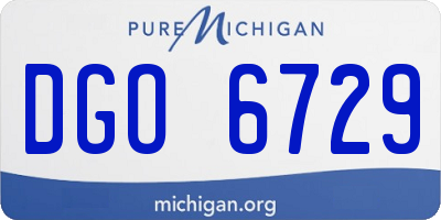 MI license plate DGO6729