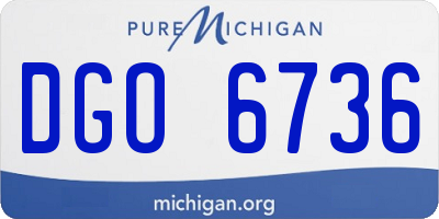 MI license plate DGO6736