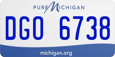 MI license plate DGO6738