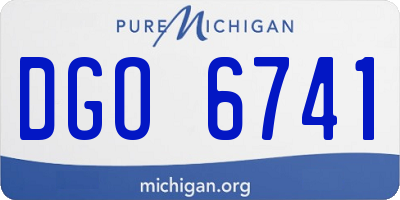 MI license plate DGO6741