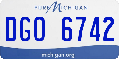 MI license plate DGO6742