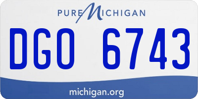 MI license plate DGO6743