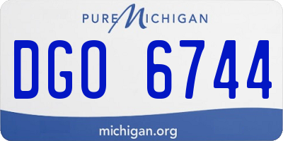 MI license plate DGO6744