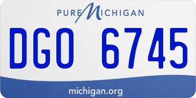MI license plate DGO6745