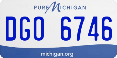 MI license plate DGO6746