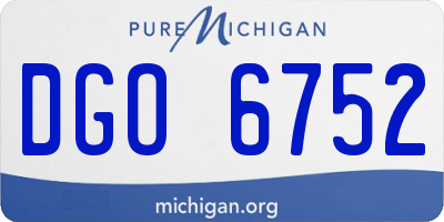 MI license plate DGO6752