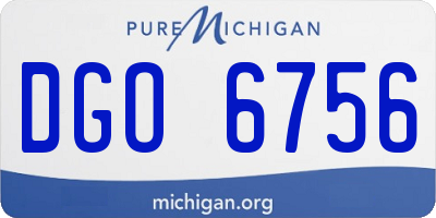 MI license plate DGO6756