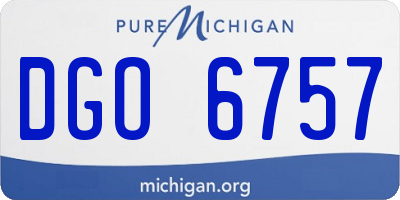 MI license plate DGO6757