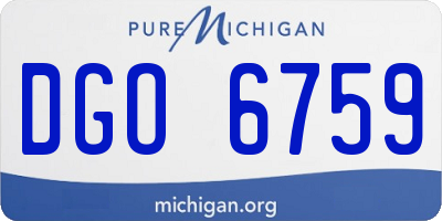 MI license plate DGO6759