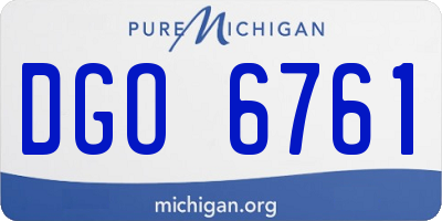 MI license plate DGO6761