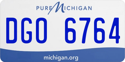 MI license plate DGO6764