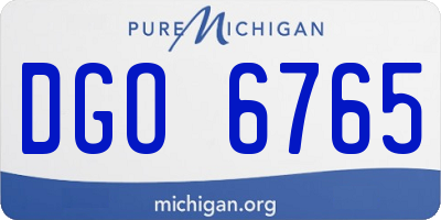 MI license plate DGO6765