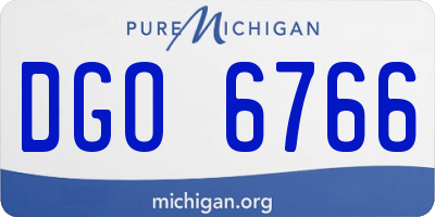MI license plate DGO6766