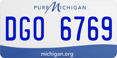 MI license plate DGO6769