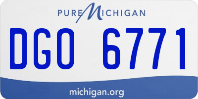 MI license plate DGO6771