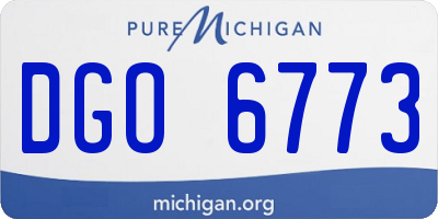MI license plate DGO6773