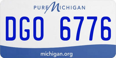 MI license plate DGO6776