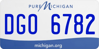 MI license plate DGO6782