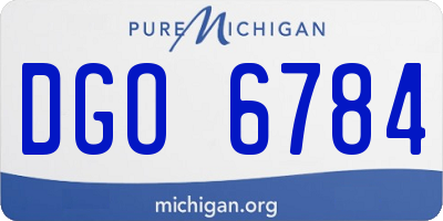MI license plate DGO6784
