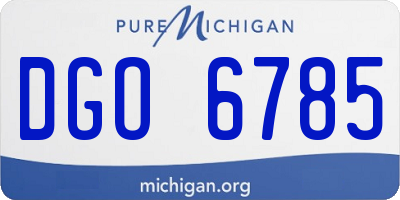 MI license plate DGO6785