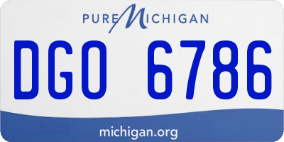 MI license plate DGO6786