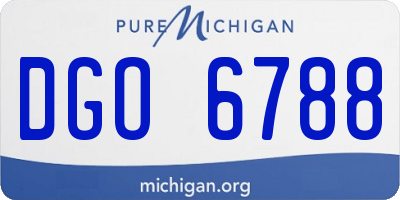 MI license plate DGO6788