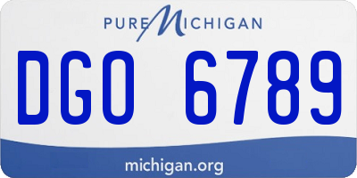MI license plate DGO6789