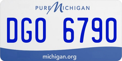 MI license plate DGO6790