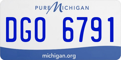 MI license plate DGO6791
