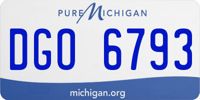 MI license plate DGO6793