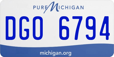 MI license plate DGO6794