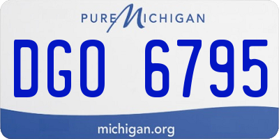 MI license plate DGO6795
