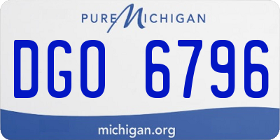 MI license plate DGO6796