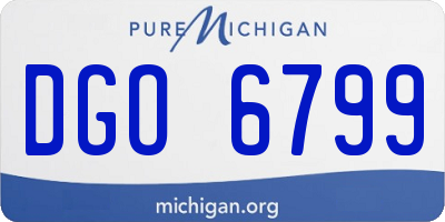 MI license plate DGO6799