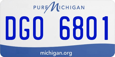 MI license plate DGO6801
