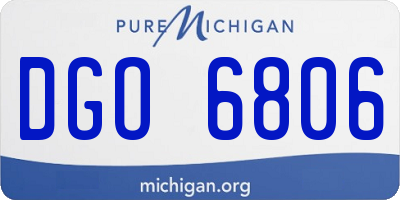 MI license plate DGO6806