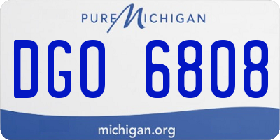 MI license plate DGO6808