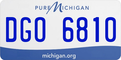 MI license plate DGO6810