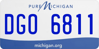 MI license plate DGO6811