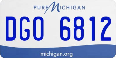 MI license plate DGO6812
