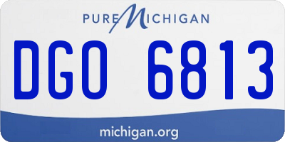 MI license plate DGO6813