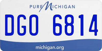 MI license plate DGO6814