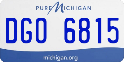 MI license plate DGO6815