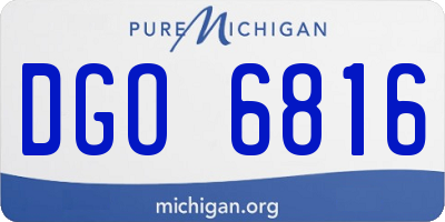 MI license plate DGO6816