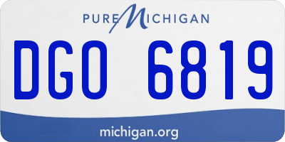 MI license plate DGO6819